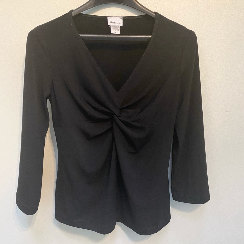MiMi Black Maternity Top Size S